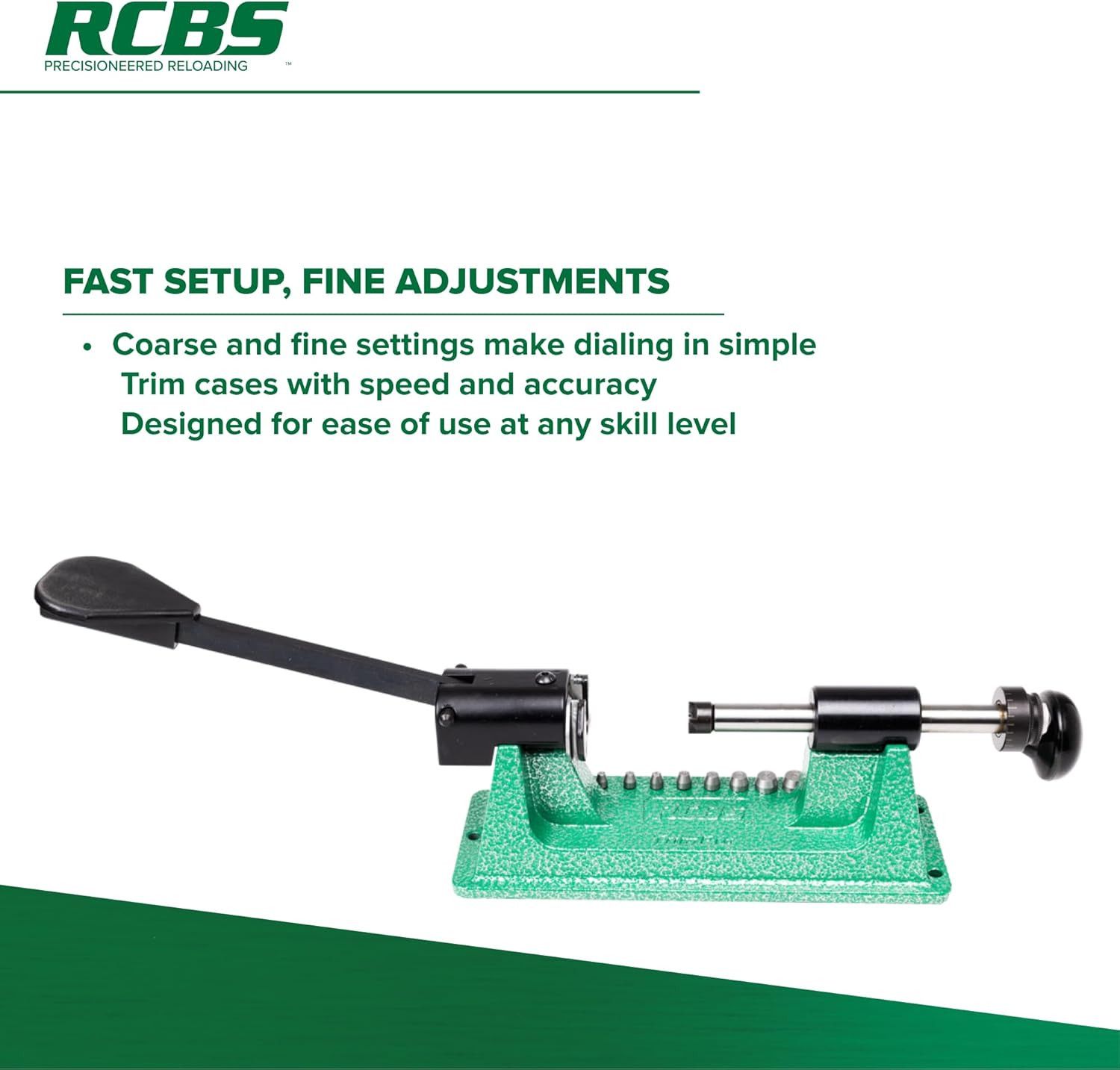 Trim Pro-2 Manual Case Trimmer Kit, Precision Trimming Kit for Reloading, Multi