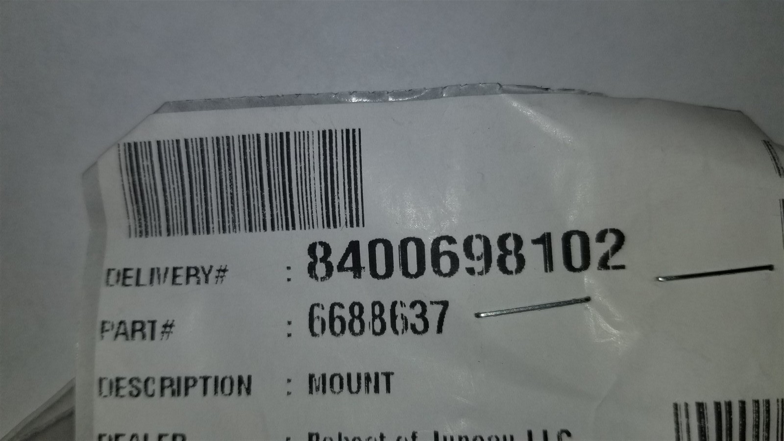 Bobcat 6688637 Mount tie New Old Stock