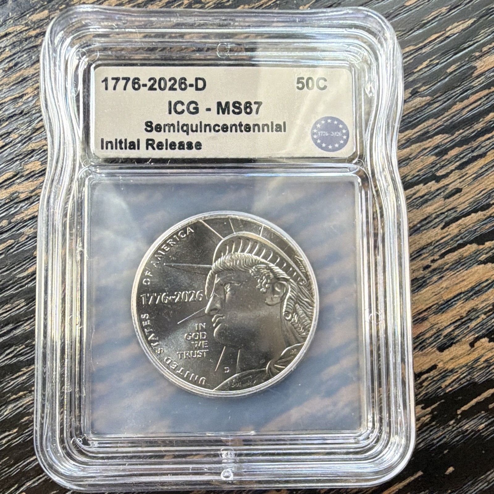 1776-2026-D Semiquincentennial 50C Half Dollar ICG MS67 Initial Release