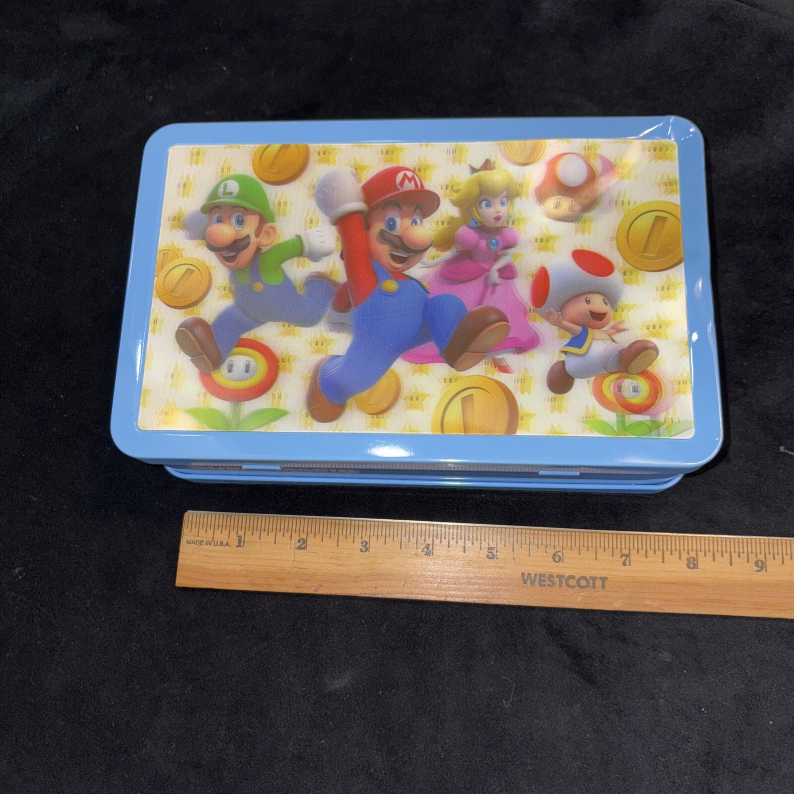 Super Mario Brothers 3D Metal Supply Box Storage Container Lunch Box Free Ship