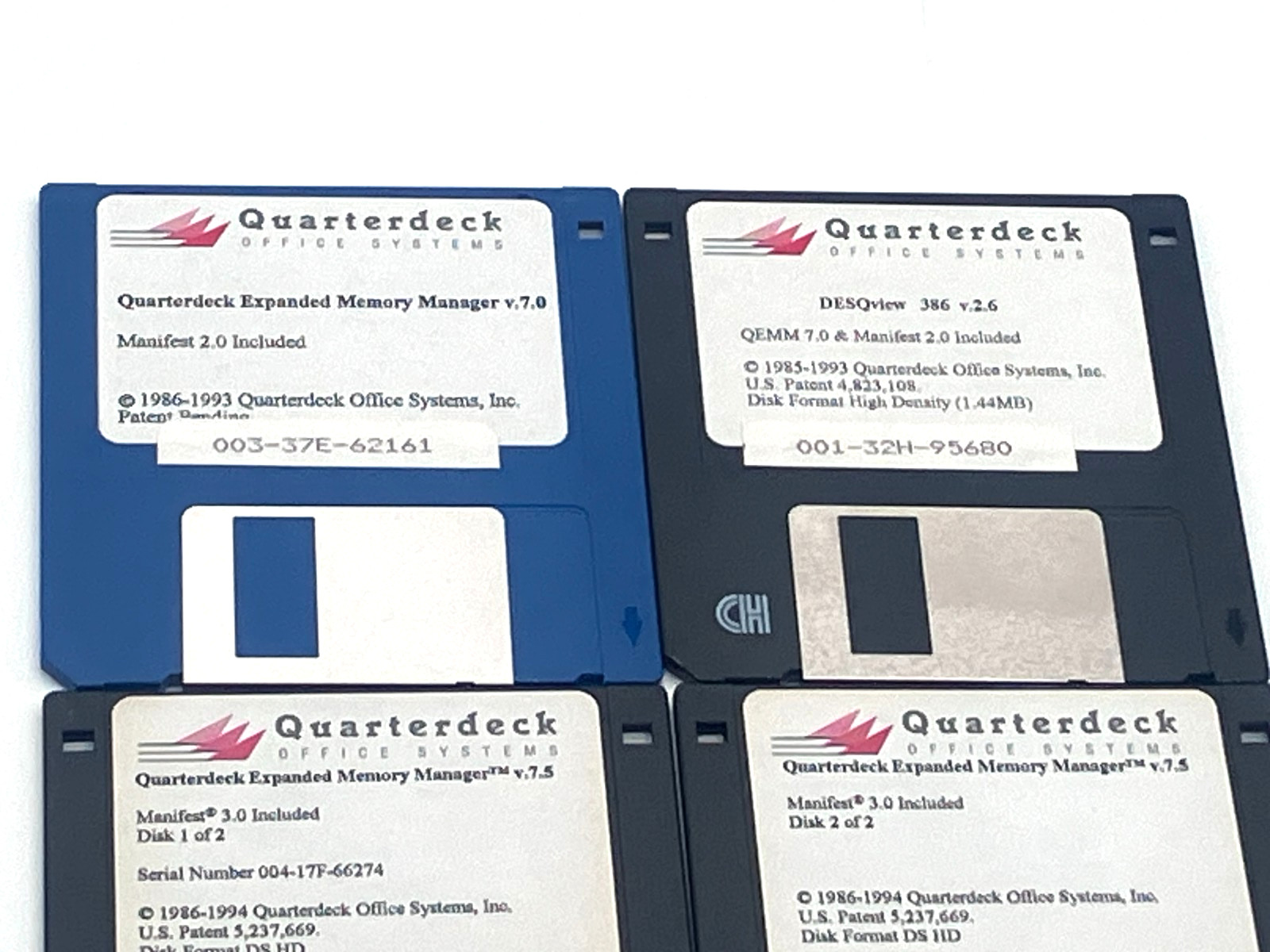 Quarterdeck Manifest Expanded Memory Manager Floppy Disks