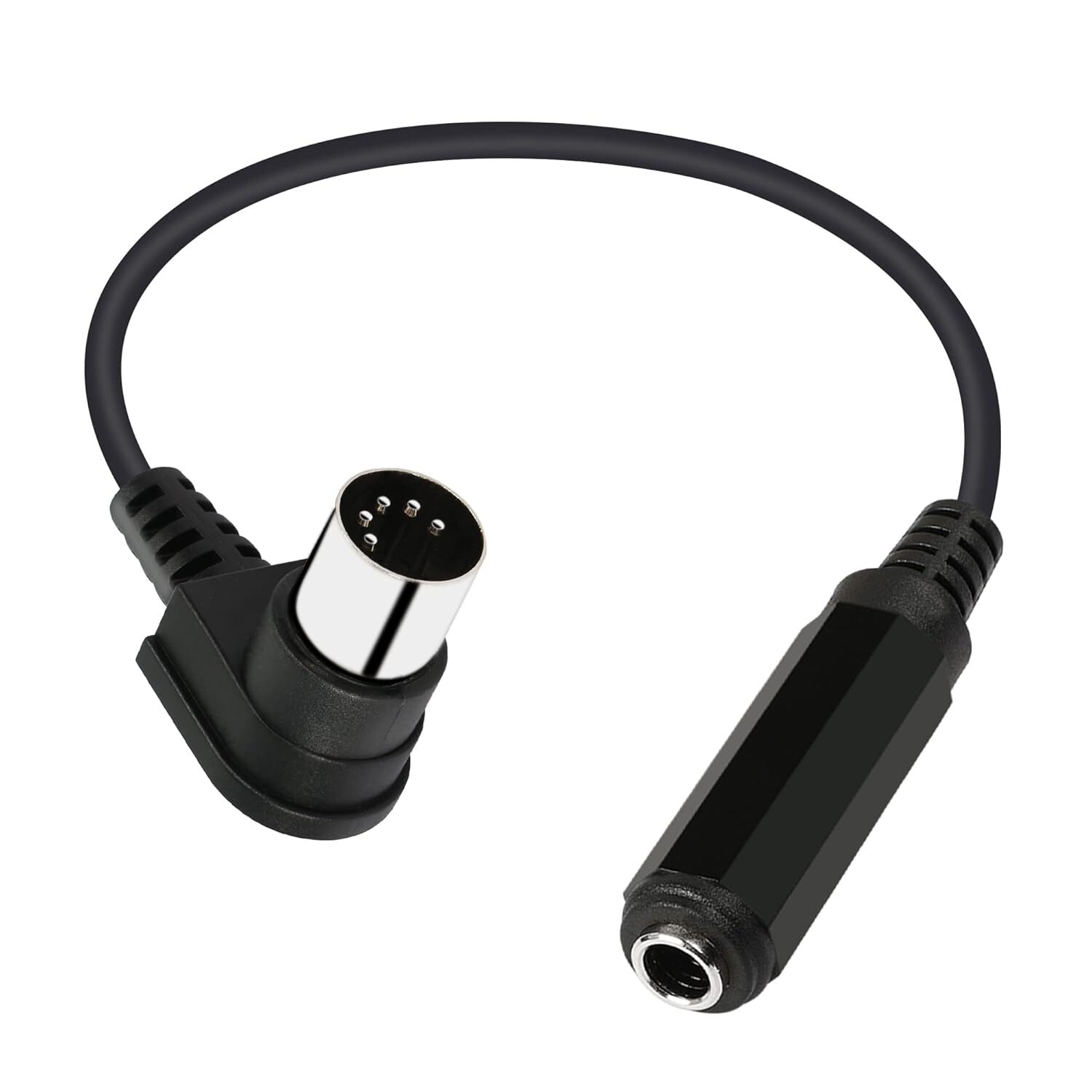 PNGKNYOCN Right Angle DIN 5 Pin to 6.35mm Cable 90 Degree MIDI Male 1/4"...