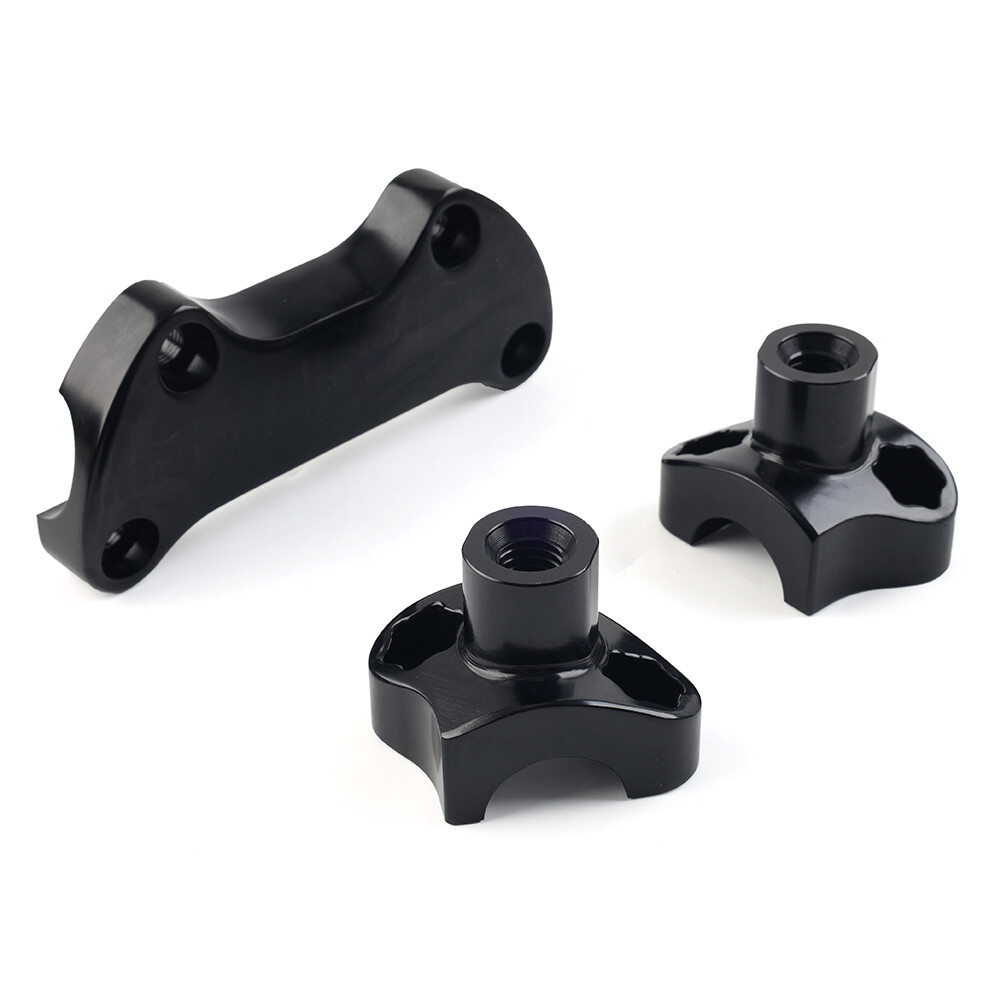 1.7"Handlebar Risers Top Clamp For Harley-Davidson Dyna Street bob Softail Black
