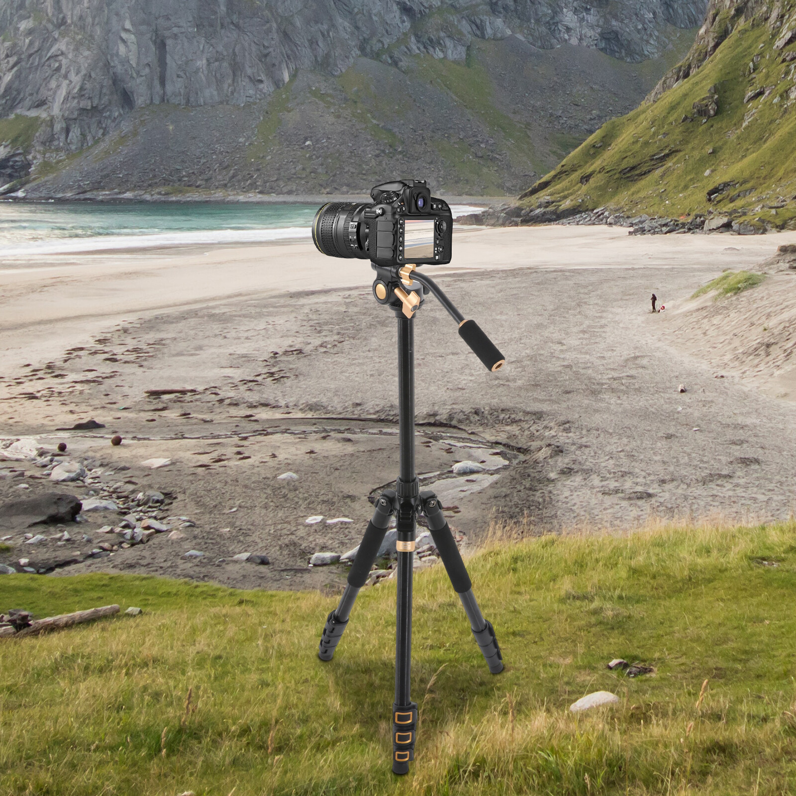 Stabilized Clamping Head Photography Tripod Load 17.64lbs +Head Precision Tripod