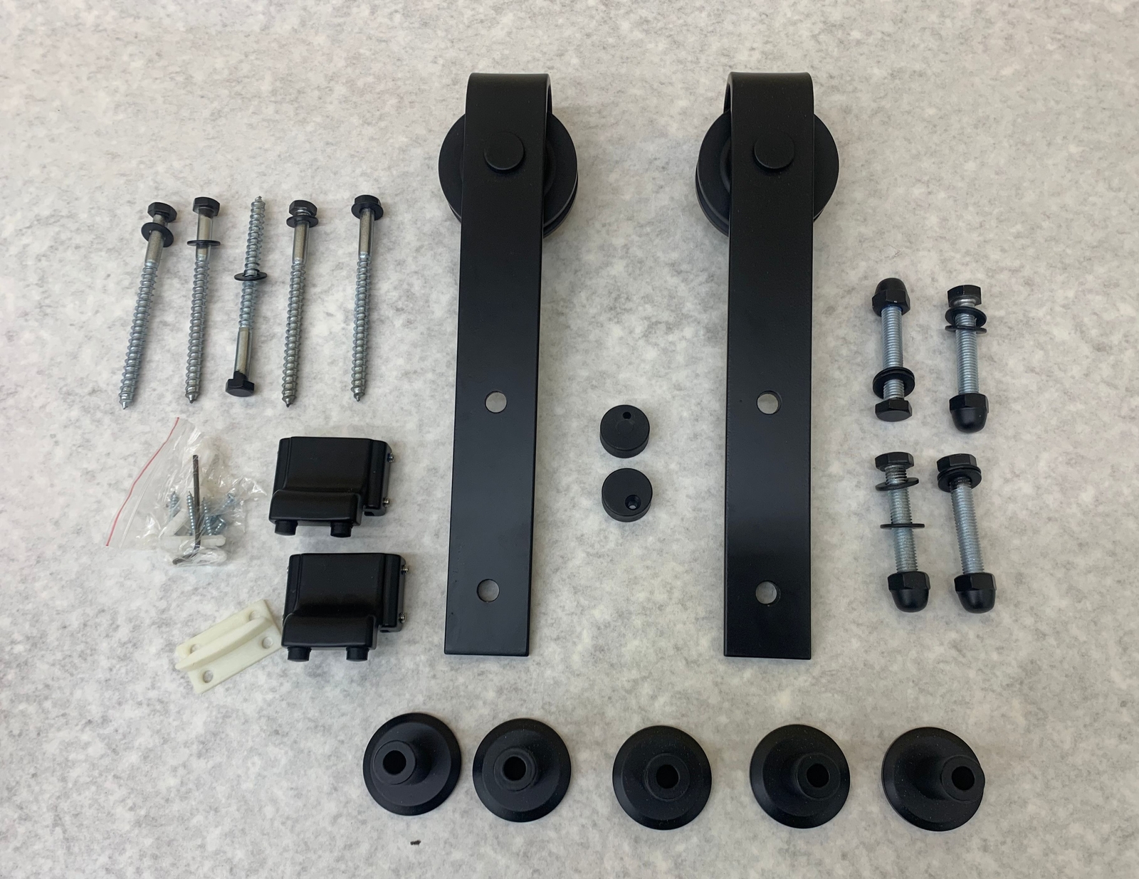 Pemko BLD-FT-01-BS Flat Track Sliding Door Hardware System in Black