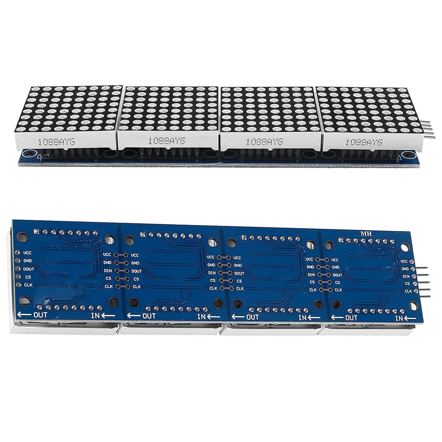 3PCS MAX7219 Dot Matrix Module 32x8 4 in 1 LED Display Modules Drive with 5Pi...