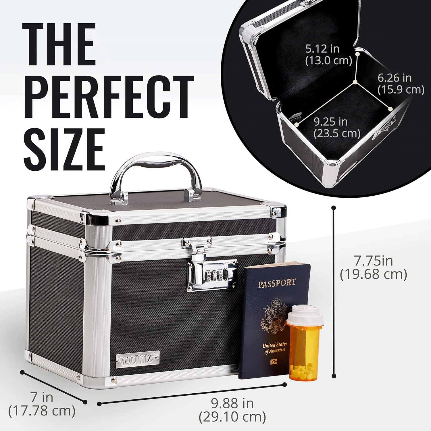 Secure Security Lock Boxes - Safe Combination Lock Box, Storage for Docu