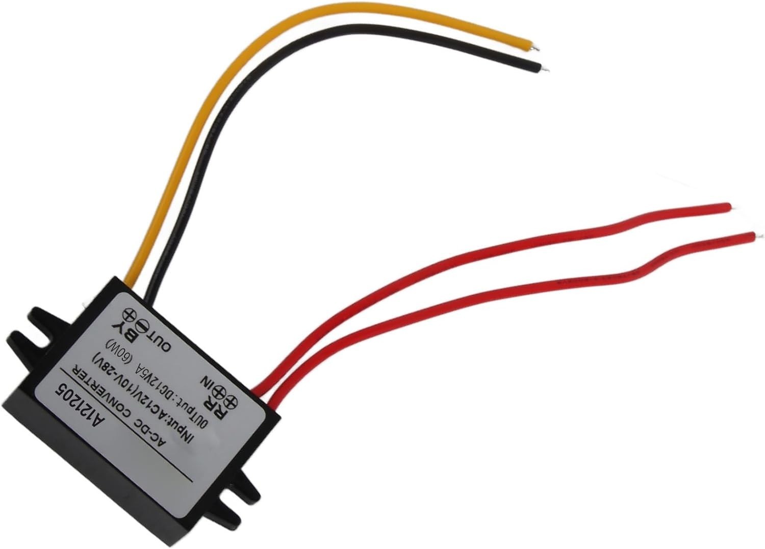 Rugged 12V AC to DC Converter, 10-28V Input, 3A Output for Versatile Use