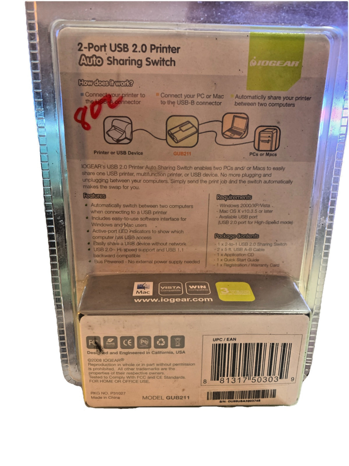 IOGEAR (GUB211) Network Device