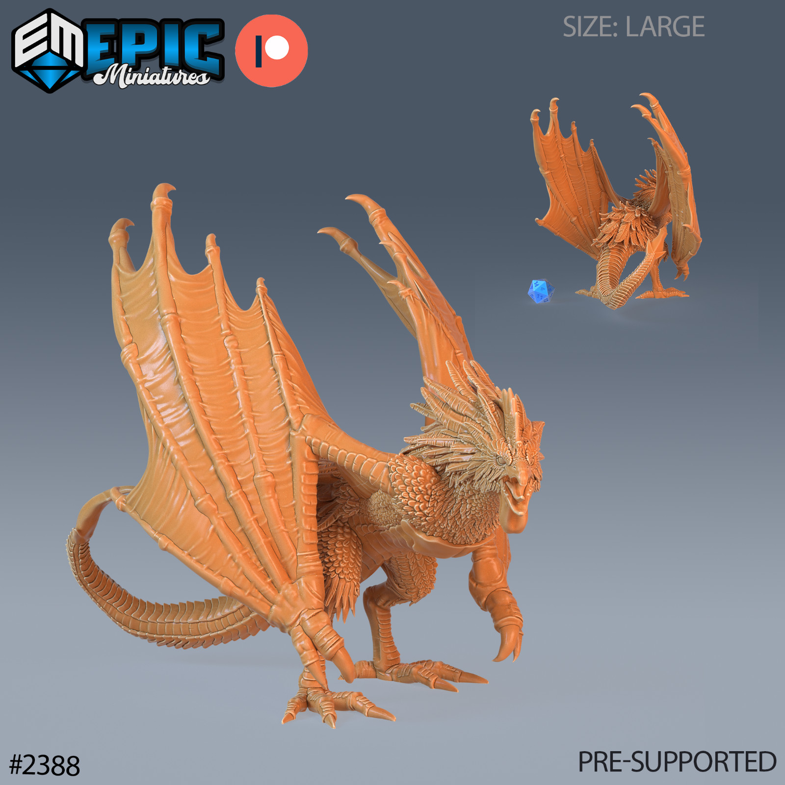 Cockatrice 3D Print D&D Tabletop Gaming Figures - Epic Miniatures