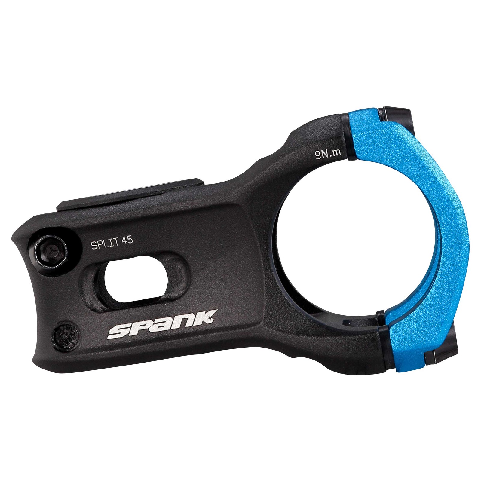 SPANK SPLIT 35 Stem 45mm Blue Aluminum | Ultra-Short Stack Height And True 0-Deg
