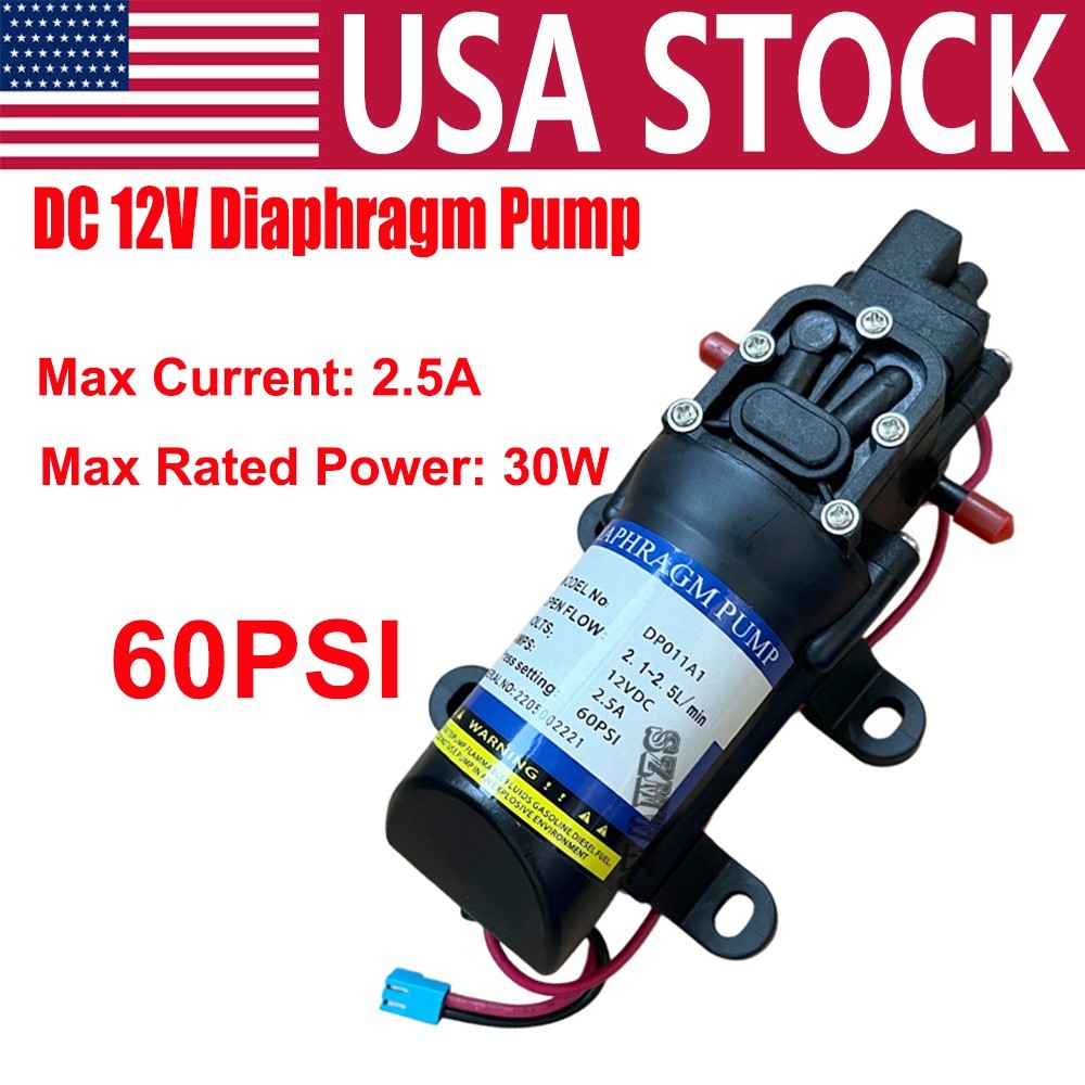 Self Priming Micro Sprayer Diaphragm Water Pump DC 12V 60PSI 2.5L/M Booster Pump