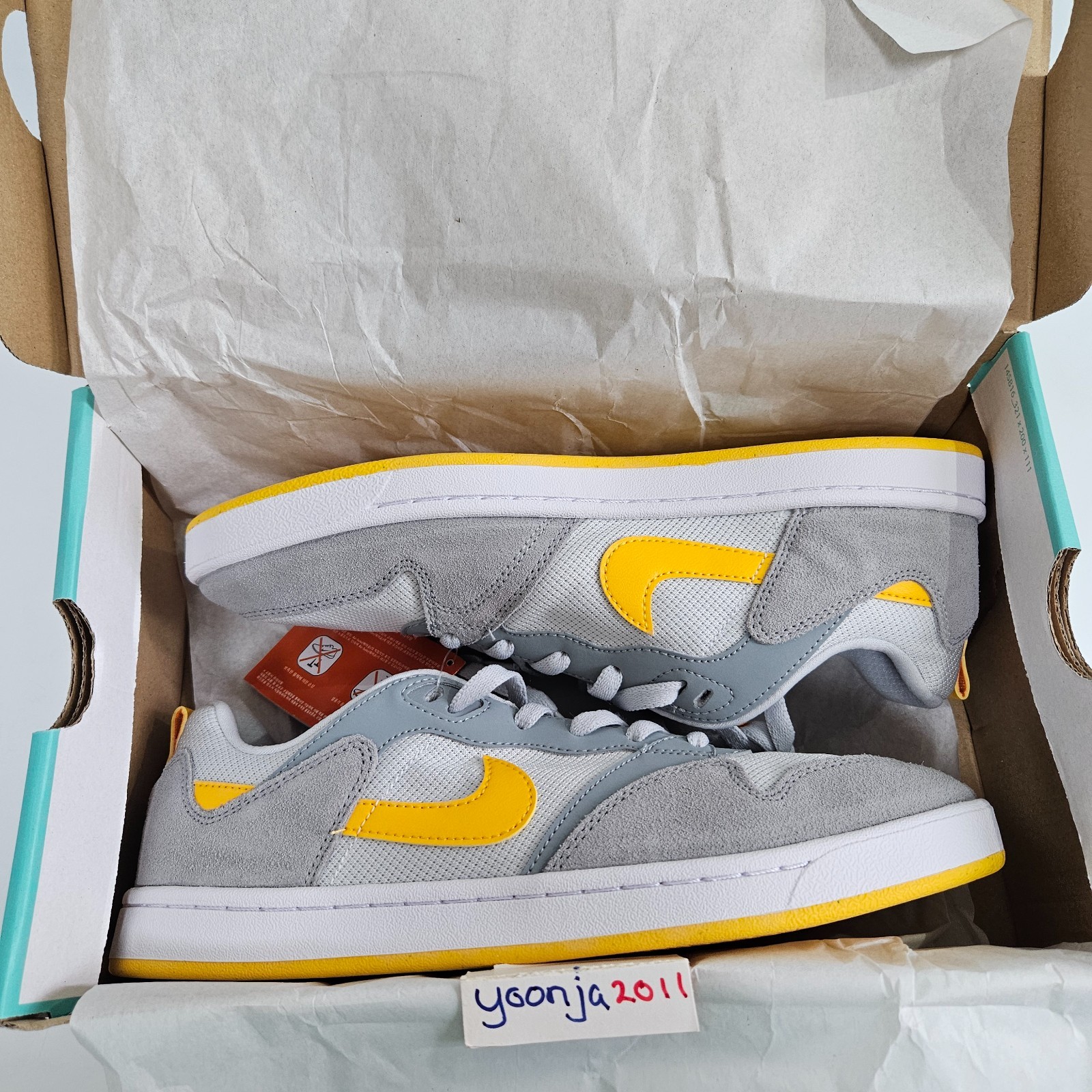 Nike SB Alleyoop - US Size 10 - Particle Grey/University Gold - CJ0882 002