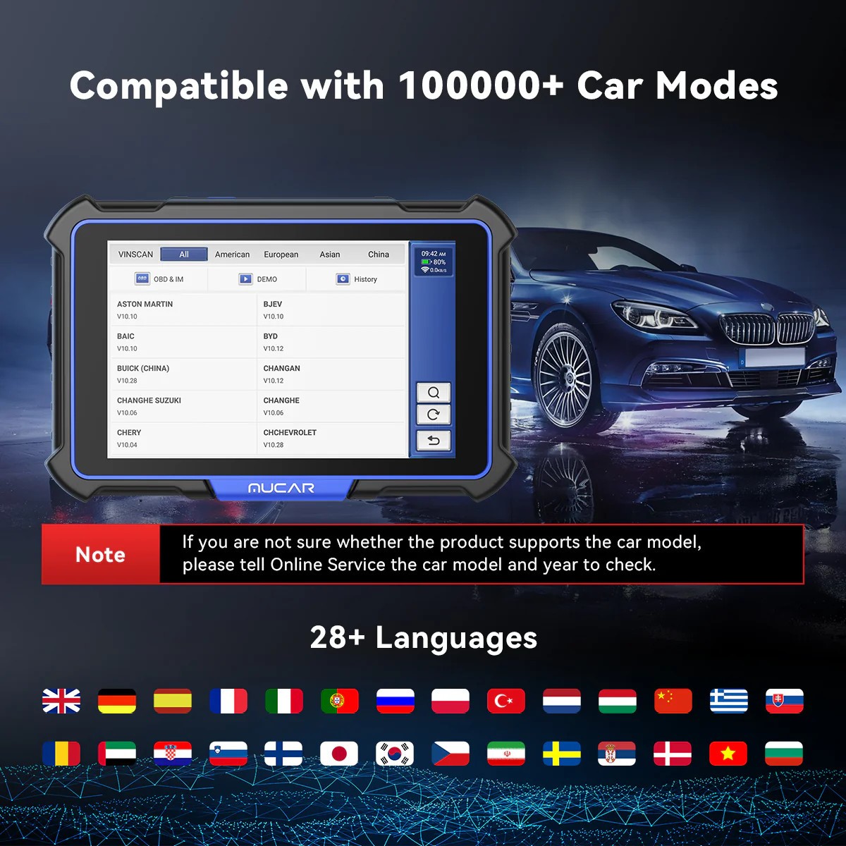 2025 MUCAR VO8 Pro Bidirectional Full System OBD2 Diagnostic Scanner E.CU Coding
