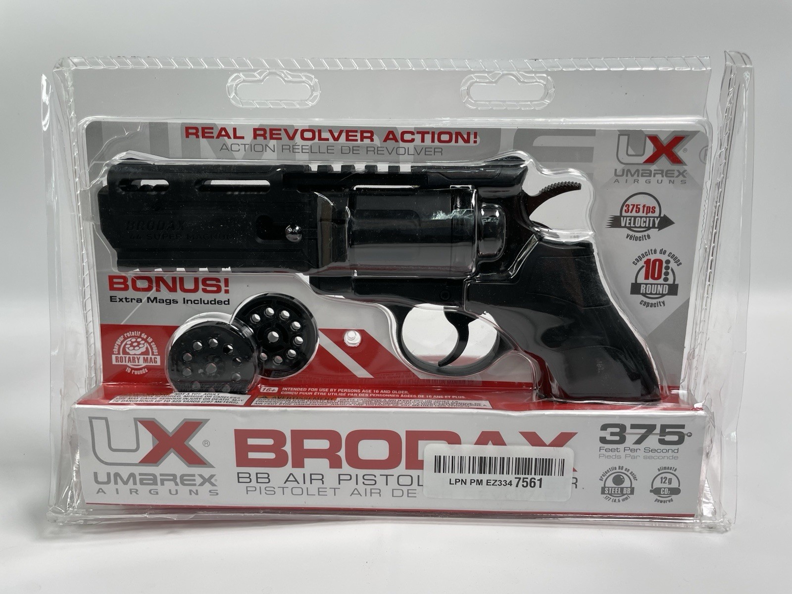 Umarex 2252109 Brodax Air Pistol .177 BB Gun Revolver Style Metal