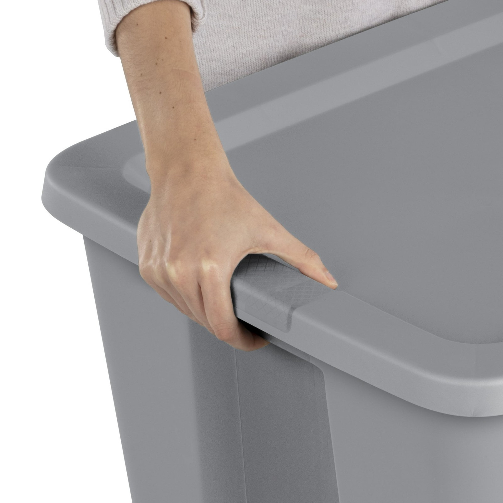 Extra Large Storage Bin, 30 Gallon Plastic Storage Container with Snap-On Lid.