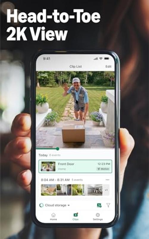 Battery 2K+ — New Model — Black Doorbell & Sync Module