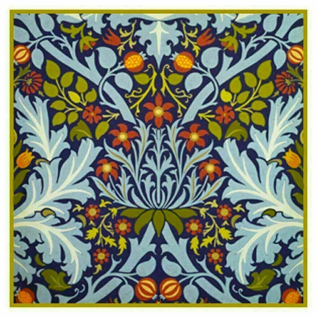 William Morris Autumn Flowers Counted Cross Stitch Chart Pattern