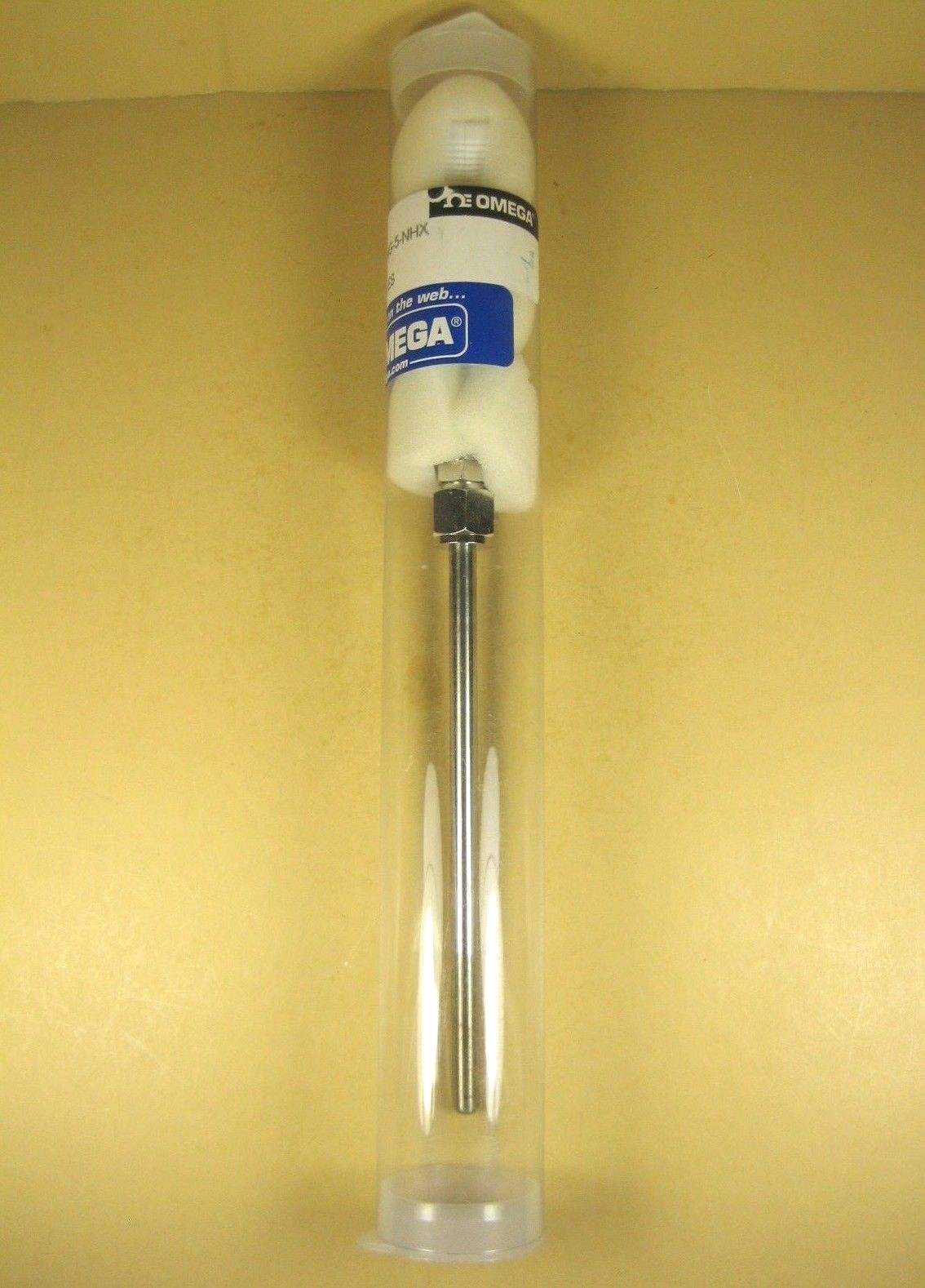 Omega  CASS-14G-5-NHX  K Thermocouple Grounded 1/4"DIA 5" Long Ceramic Connector