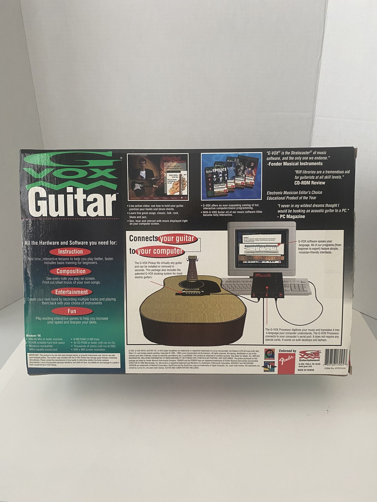 VOX Guitar G-VOX Digital Interface System Connects to Computer w/ Software