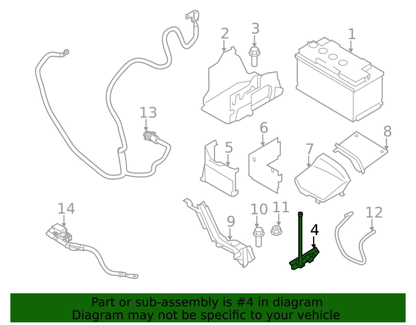 Genuine Volvo Battery Hold Down 30659643