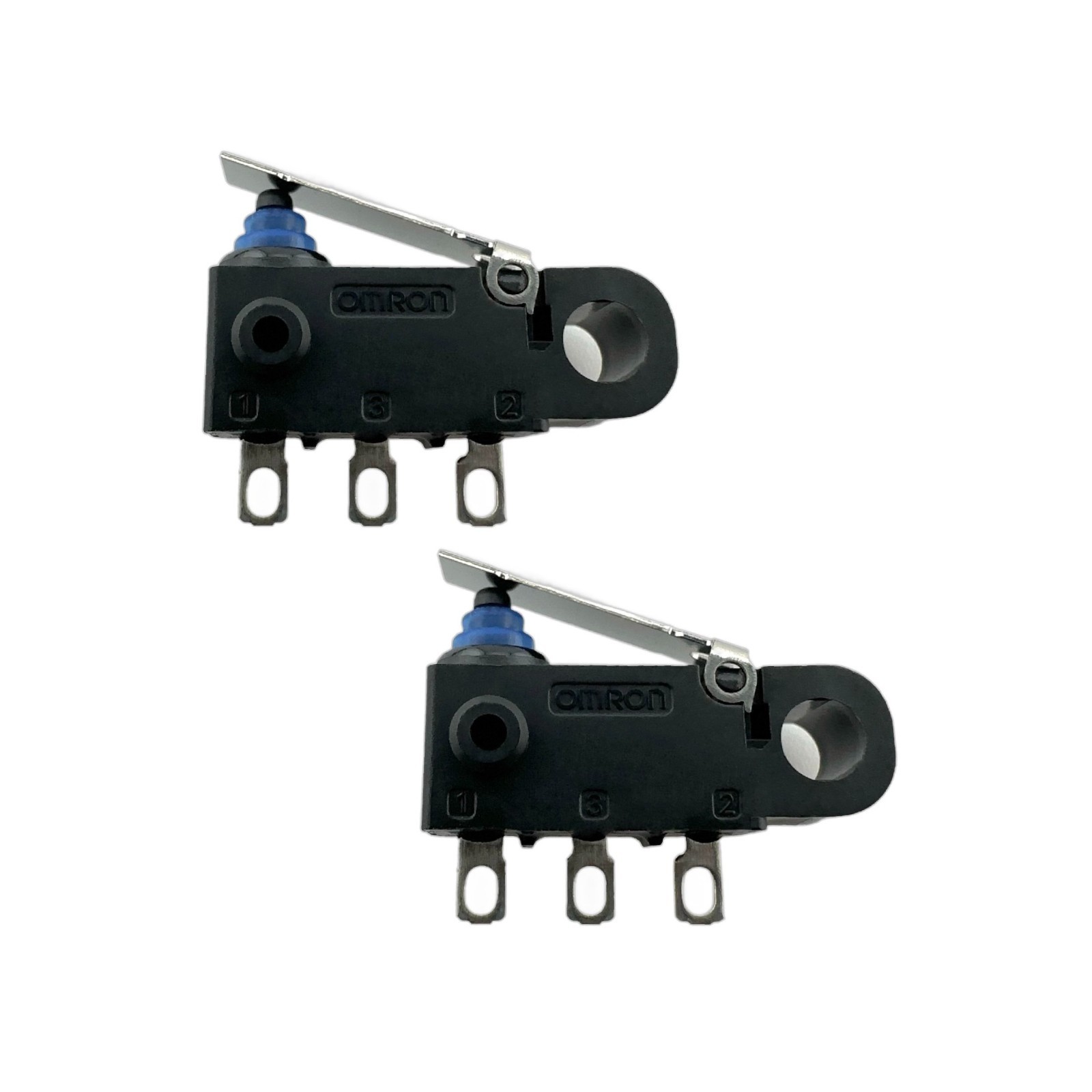 2x Omron D2HW-C211H Short Lever Micro Switch 3-Pins Snap Action SPDT 0.1A/125VAC