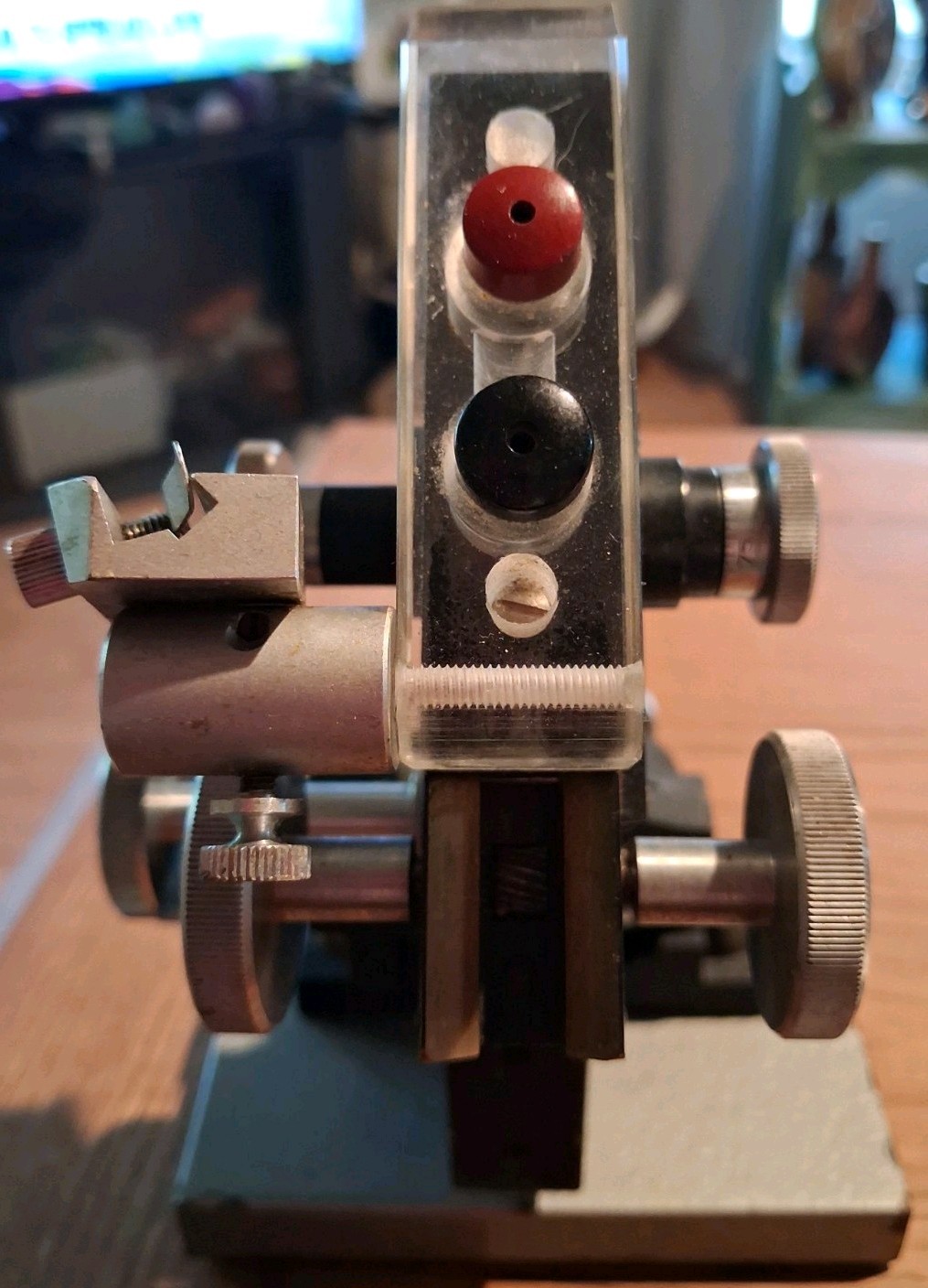 Vintage Micromanipulator Micropositioner Stage Assembly w/ Base Plate, Knobs Lab