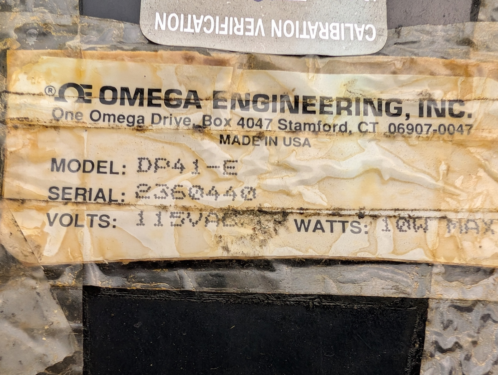 Omega DP41-E Process Voltage/ Current Indicator, 10 W, 115 VAC, Made in USA