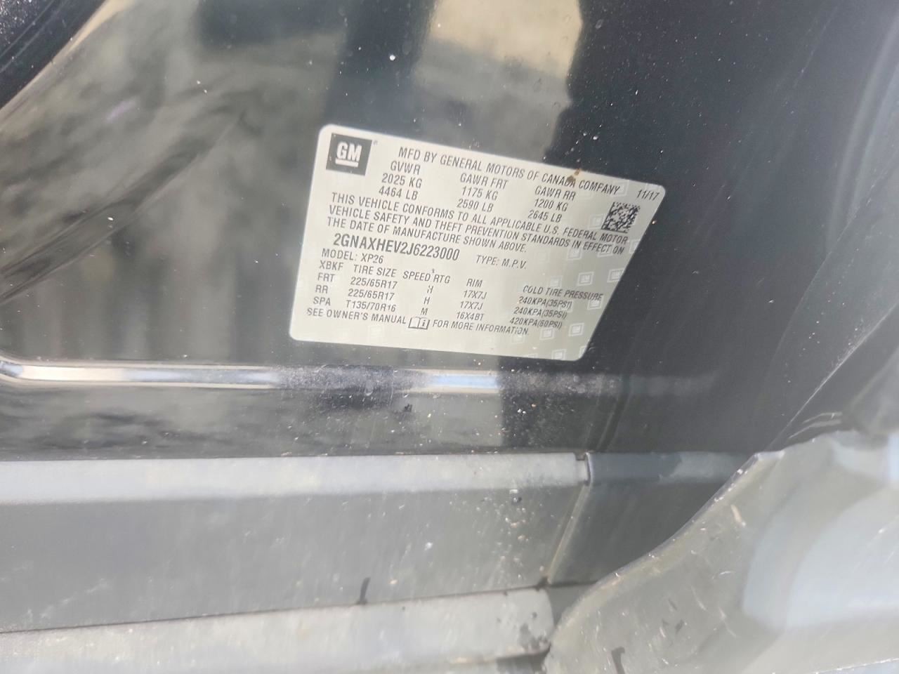 EQUINOX 2018 Glove Box 5024611