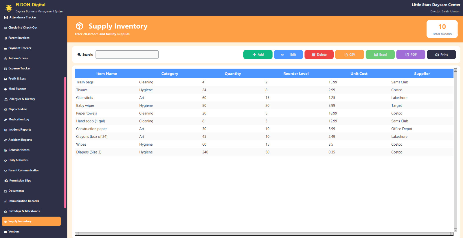 Daycare Management Software USB 💻 36 Modules Childcare Preschool Windows Mac