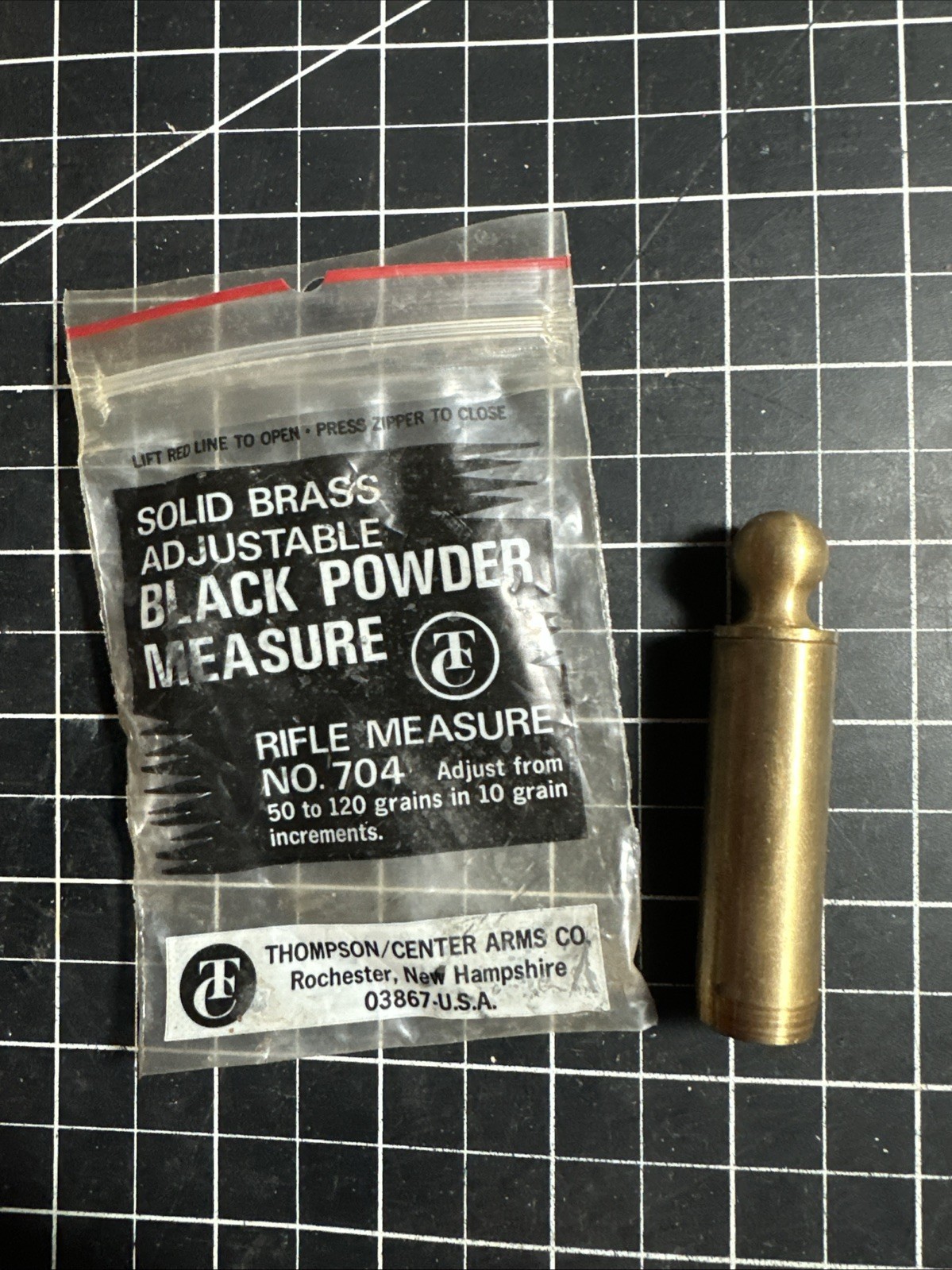 TC Thompson Center No. 704 Rifle Black Powder Measure 50 to 120 Grain in 10 incr