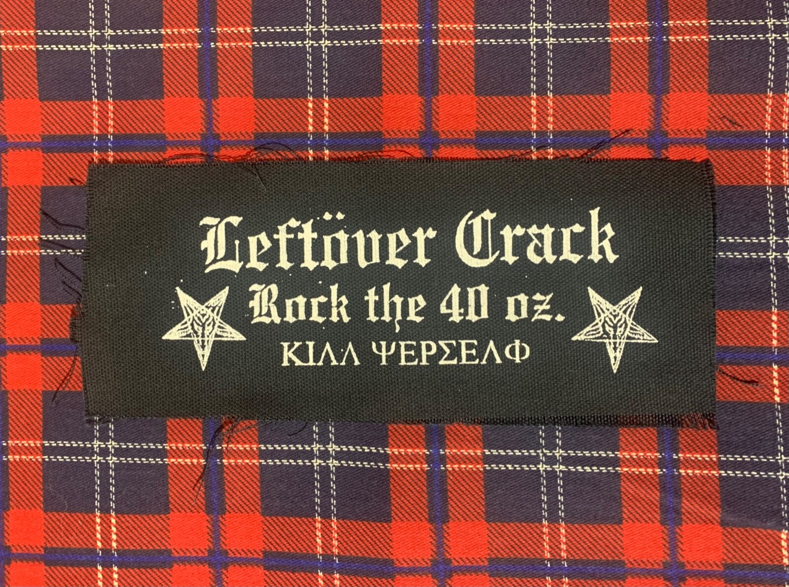 Leftover Crack Rock the 40 oz DIY Patch- Punk Crust Black Flag Choking Victim