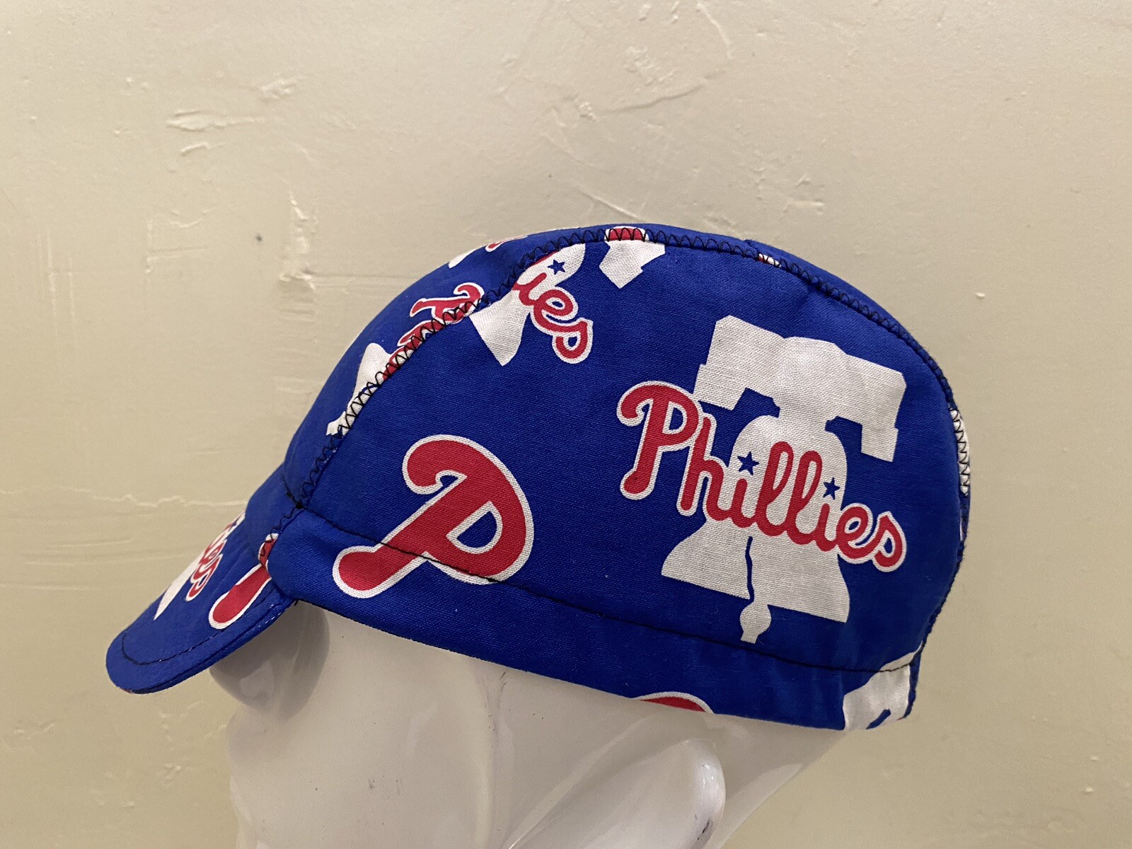 Cycling Cap Philadelphia Phillies HANDMADE IN USA  L M S