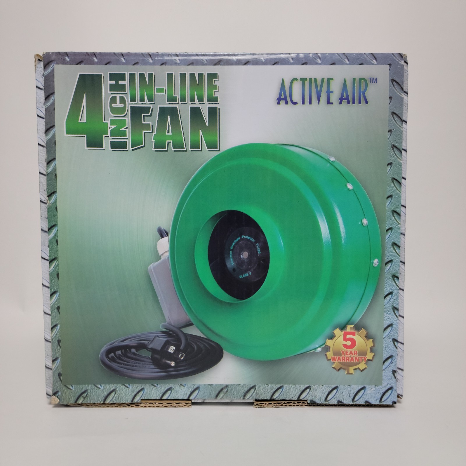 HYDROFARM ACTIVE AIR ACDF4 INLINE 4" DUCT FAN WITH SPEED CONTROL.