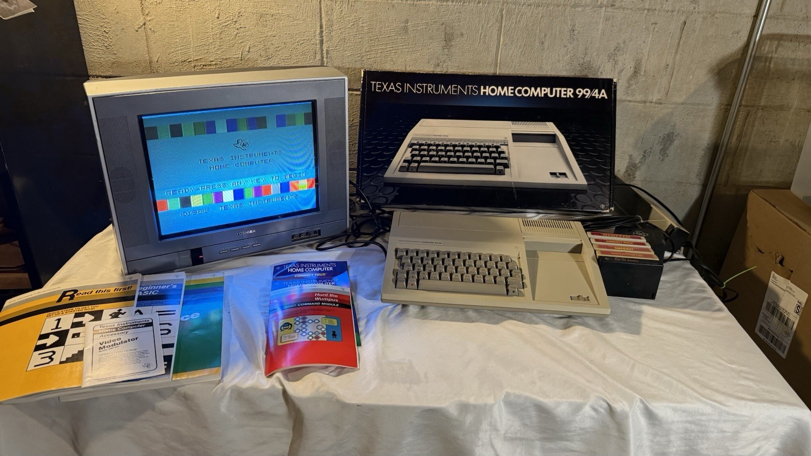 Texas Instruments TI-99/4A Beige Computer W/ Box Fully Working Mint Condition