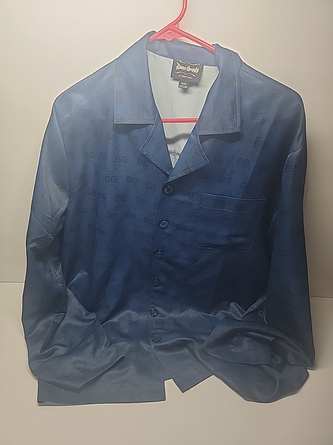 Dogg Supply By Snoop Dogg Medium Shirt blue long sleeve