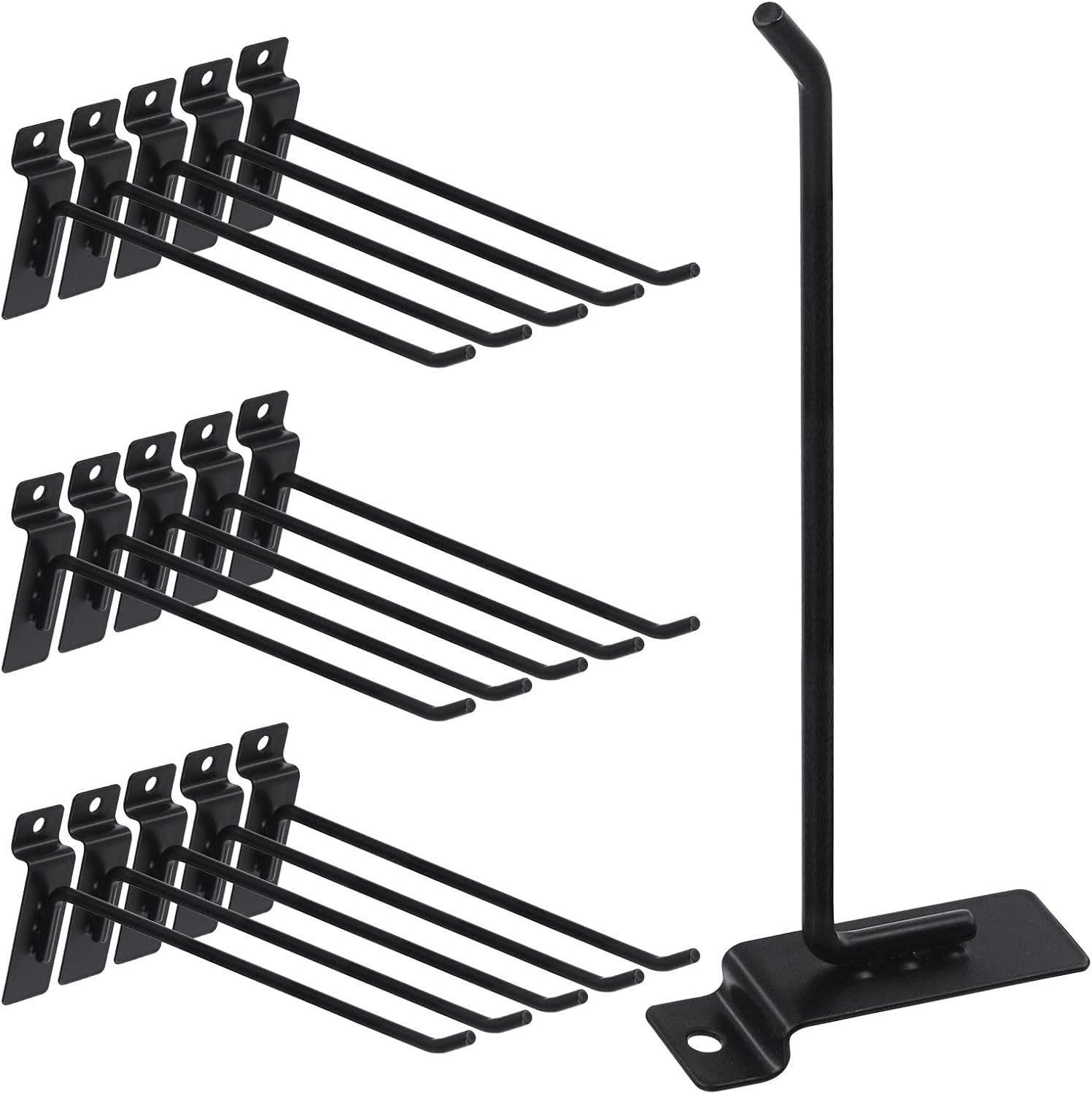 Swpeet 20Pcs 8 Inch Heavy Duty Slatwall Hooks Assortment Kit - Accessories for S