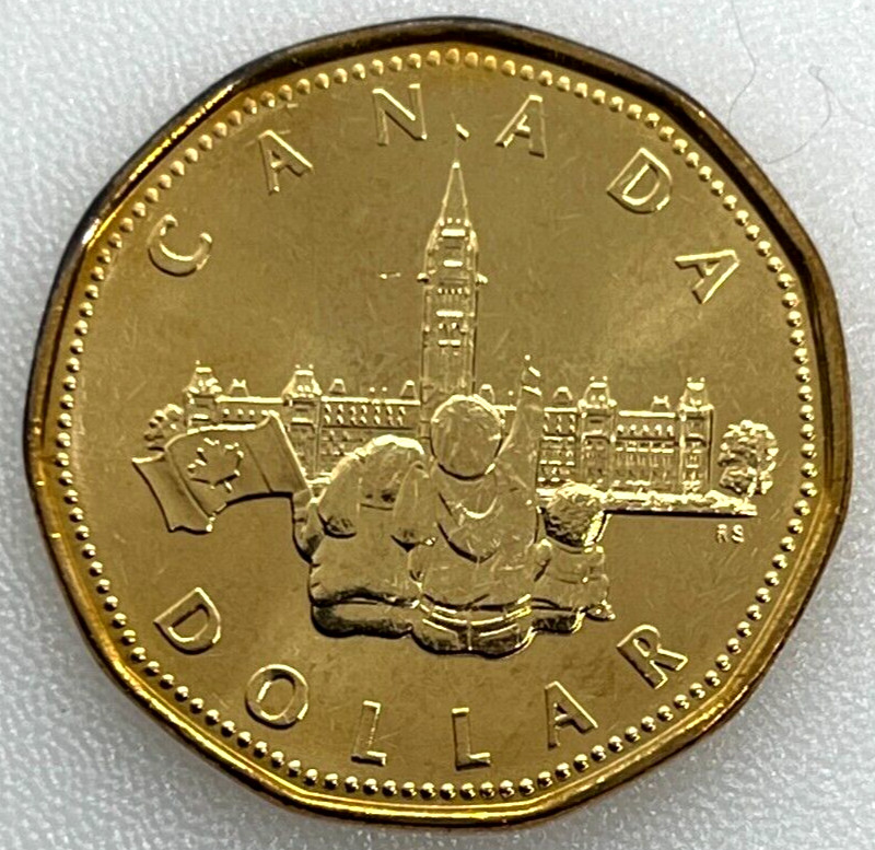 Loonie - 1992 Canada 1 Dollar 125 Confederation Commemorative Coin, UNC