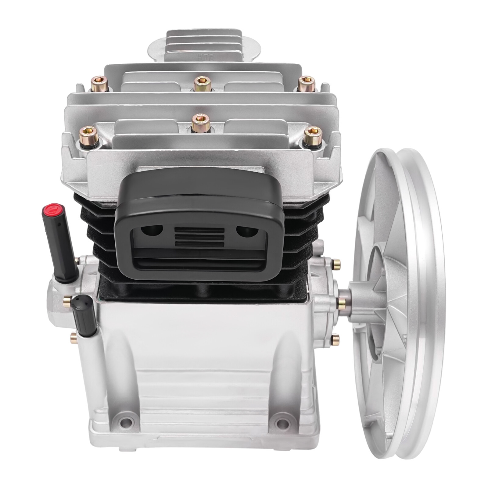 2 Cylinders Piston Air Compressor Pump Head 3HP Air Compressor Pump Head Silver