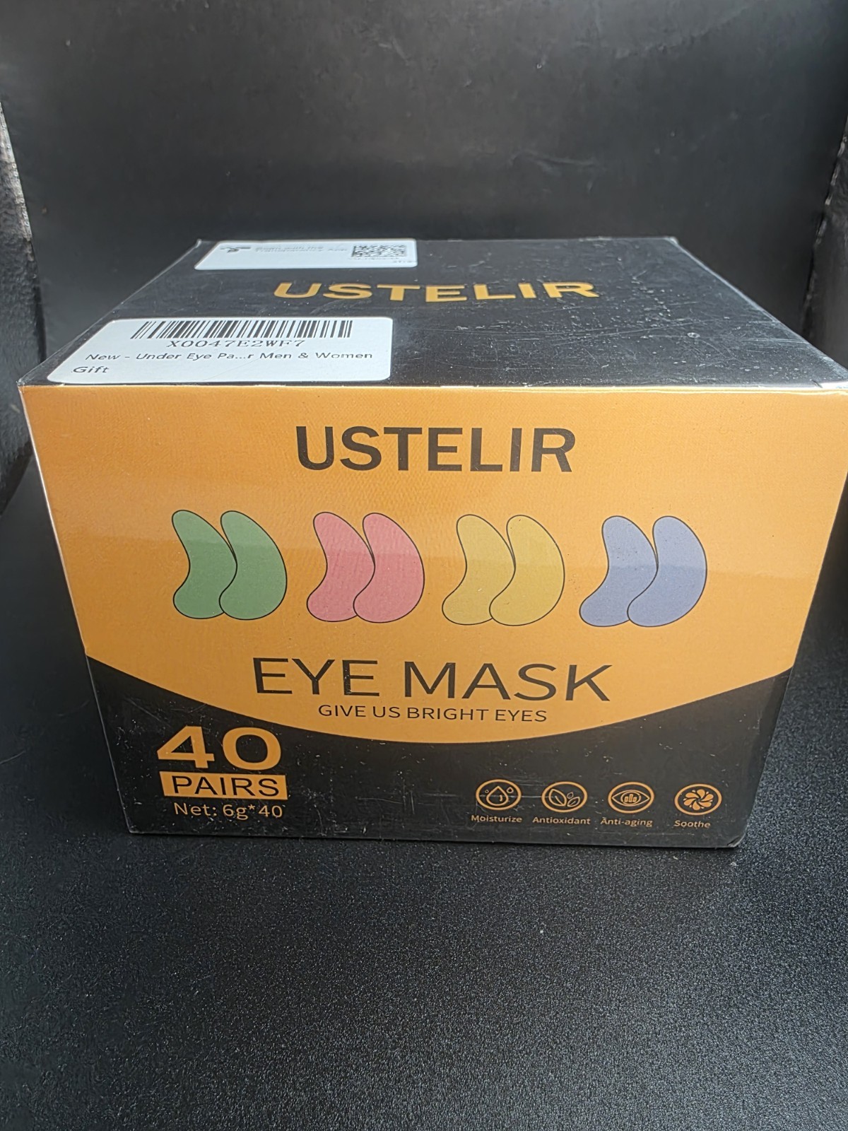Under Eye Patches – 24K Gold, Aloe Vera, Rose & Hyaluronic Acid 40 Pairs 08/27