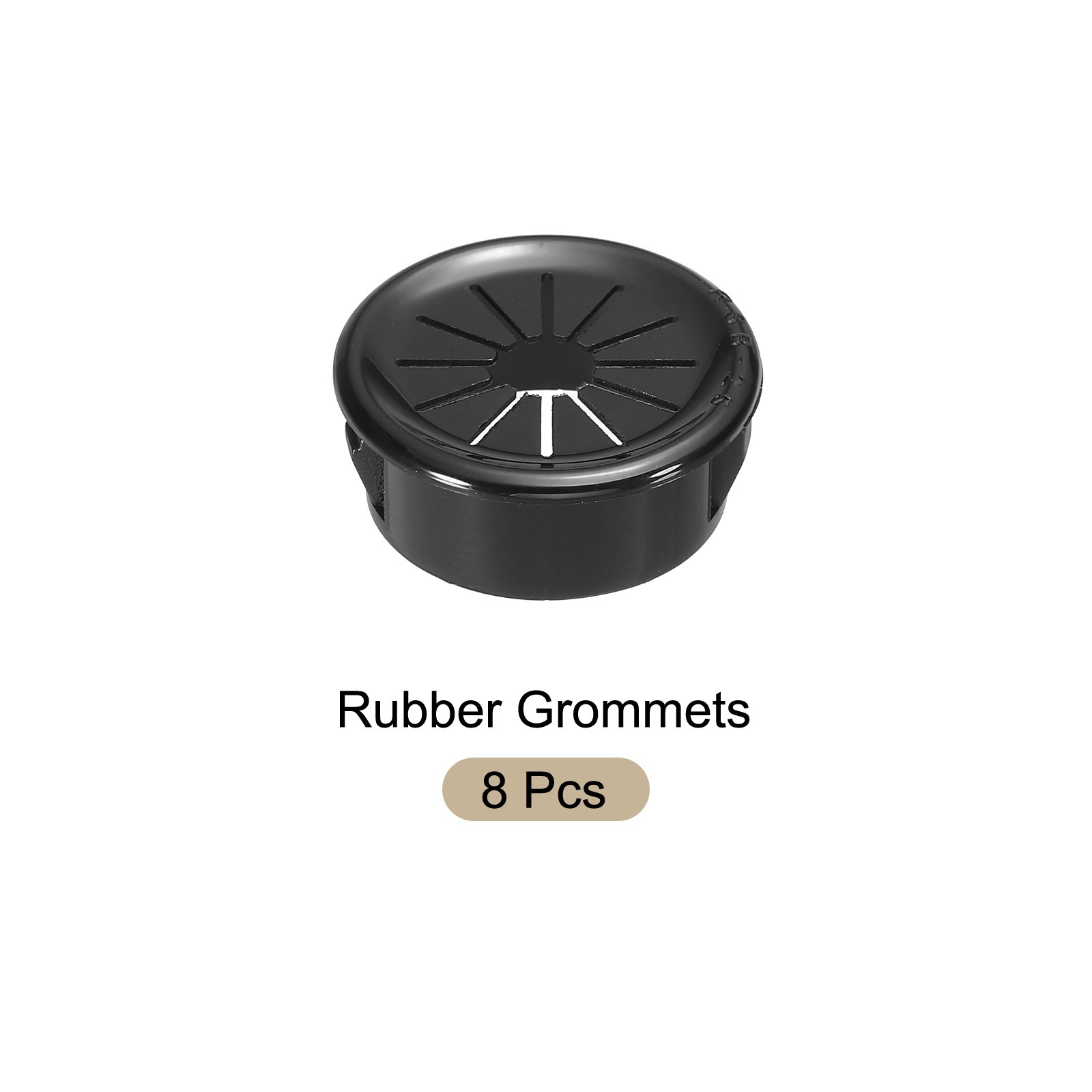 Bushing Grommet Protector Wire Hole Plug - 25mm Mount Dia / Black / 8 Pcs