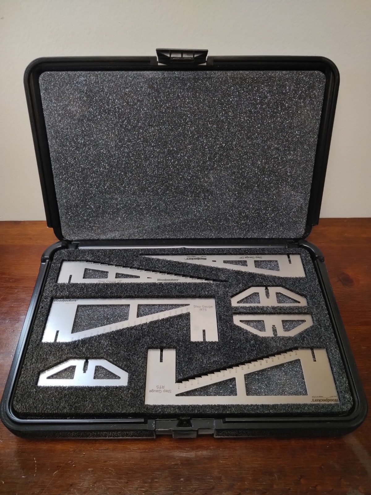 Woodpeckers Stainless Steel Step Gauge Set Precision Multiple Gauges  in Case