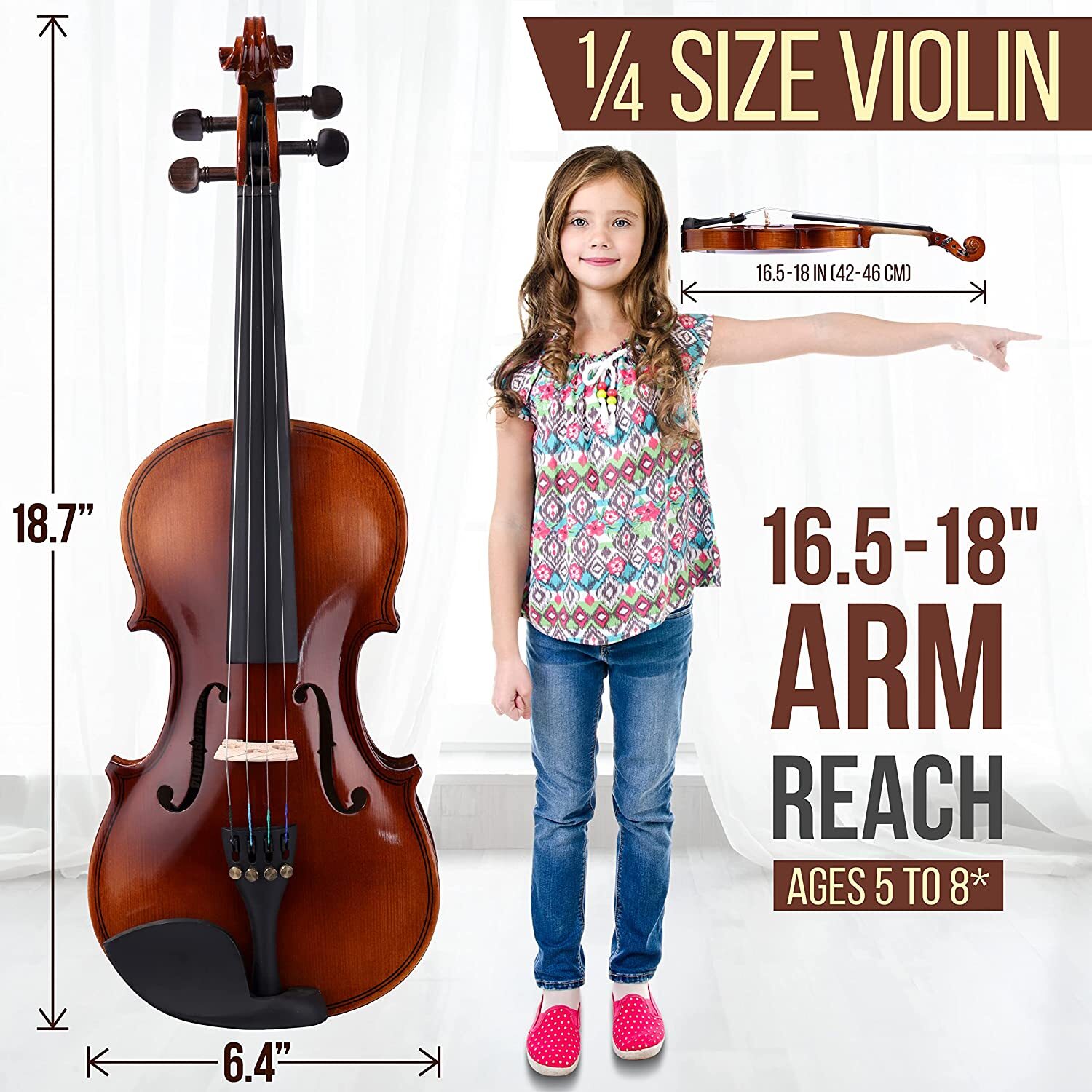 PylePro PGVILN14 Premium Violin Stringed Instrument