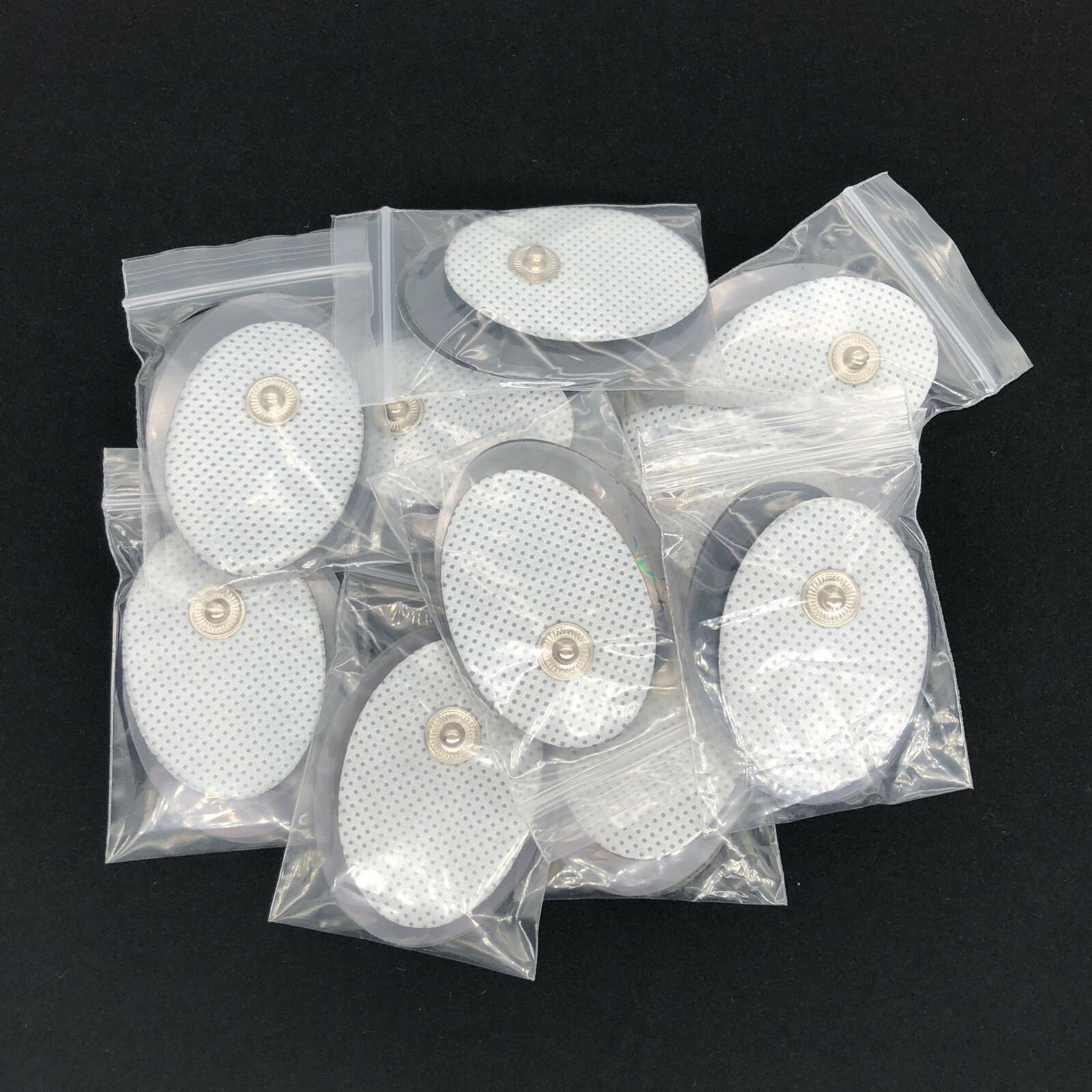 20PCS Small Oval Snap on Electrode Pads Replacement for Tens Unit Pulse Massager