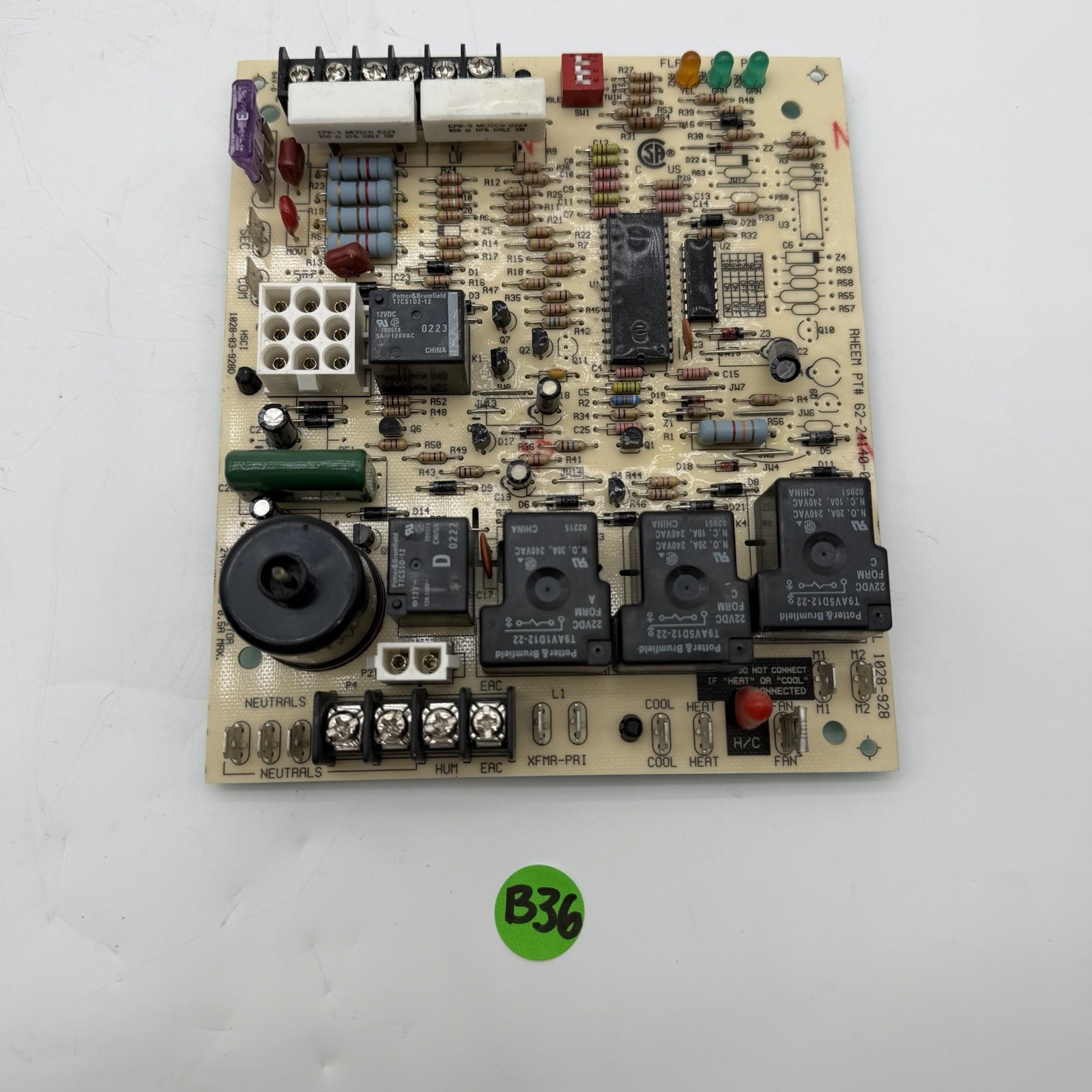 Rheem Ruud 62-24140-02 Furnace Control Circuit Board 1028-928