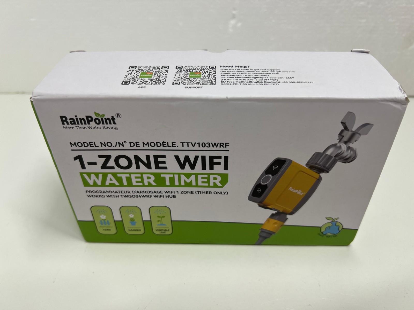 RAINPOINT WiFi Water Timer, Smart Sprinkler System Valve With APP Voice Control