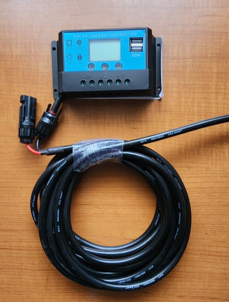 Solar Charge Controller 20A LCD Dual USB 5V Output Photovolt 12V/24V AUTO