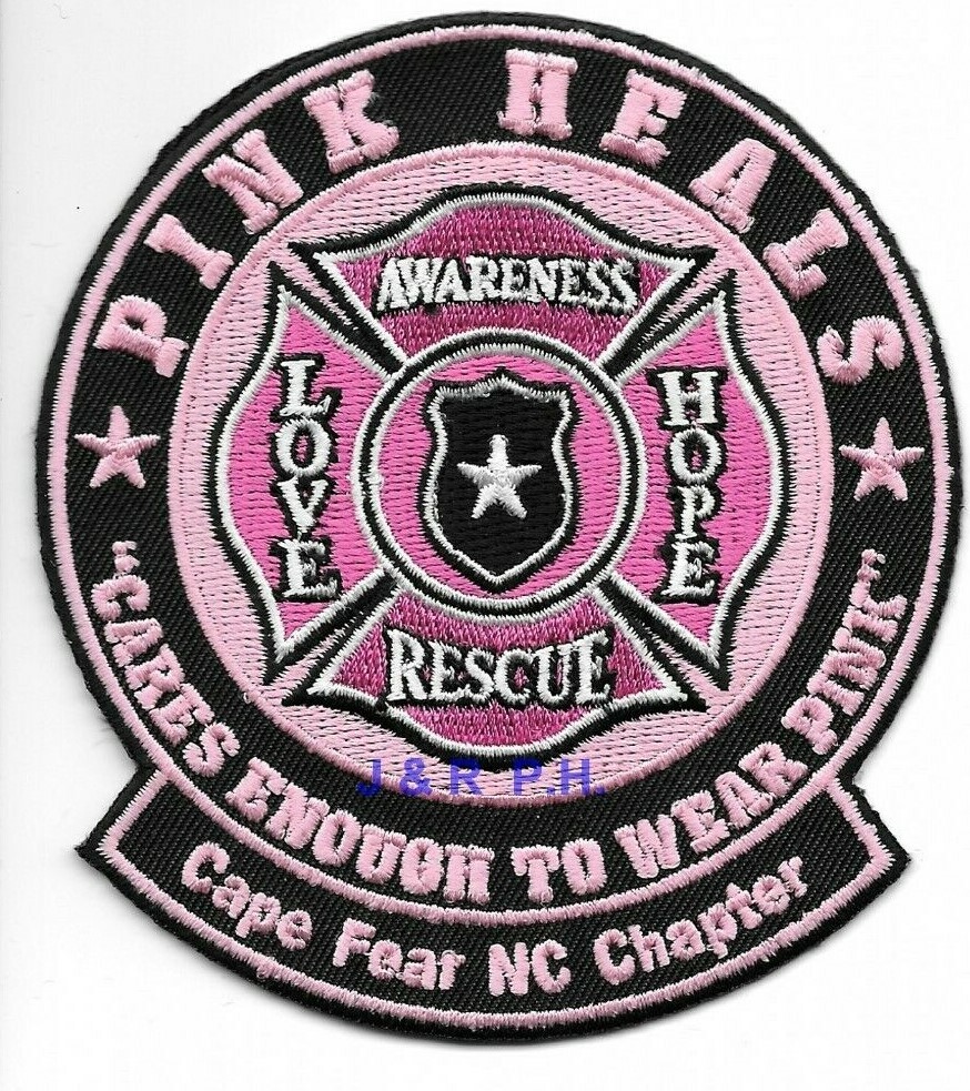 Pink Heals - Wear Pink - Cape Fear, NC  (3.5" x 4" size)   fire patch