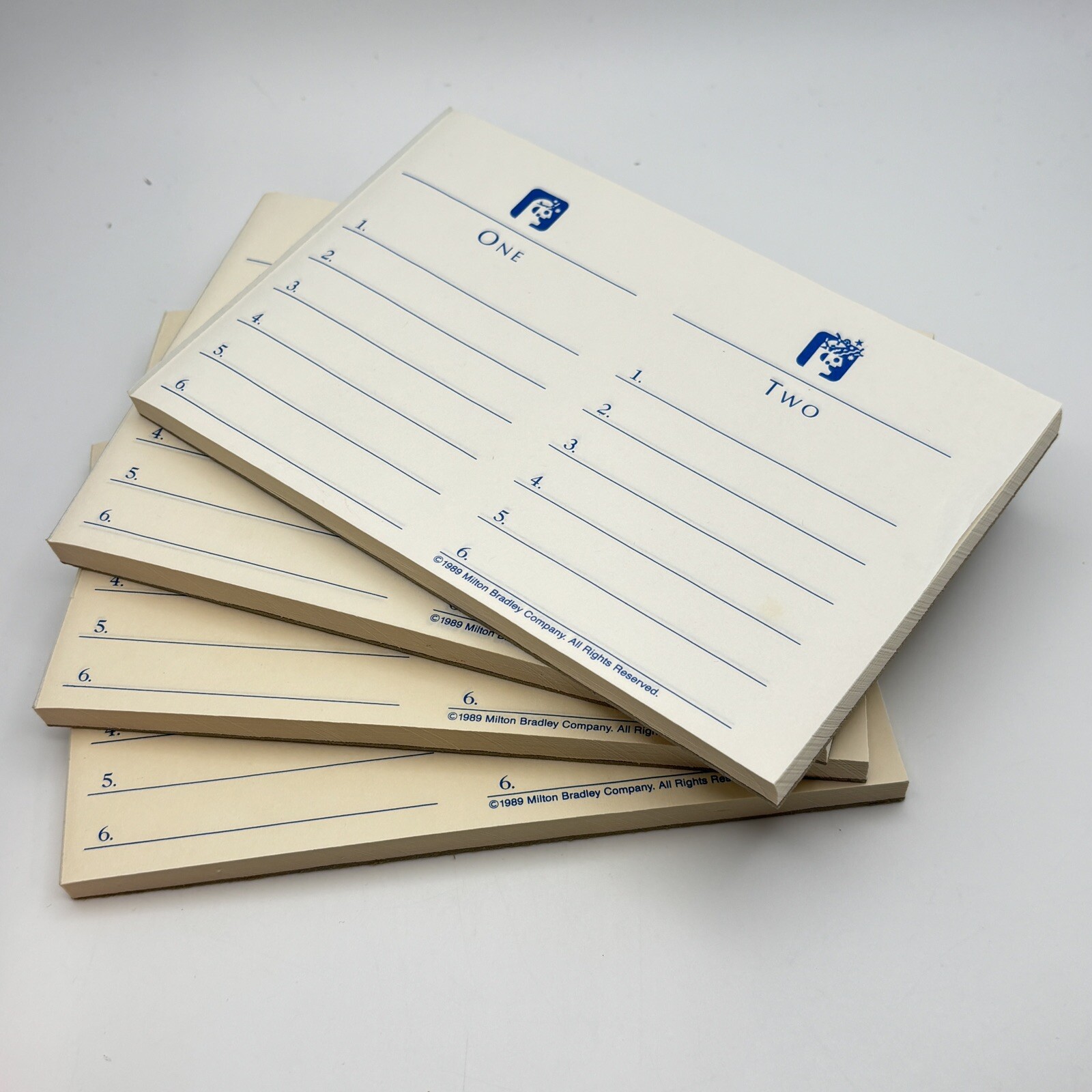 Scattergories Junior 4 Answer Pads 1989 Replacement Pieces JR