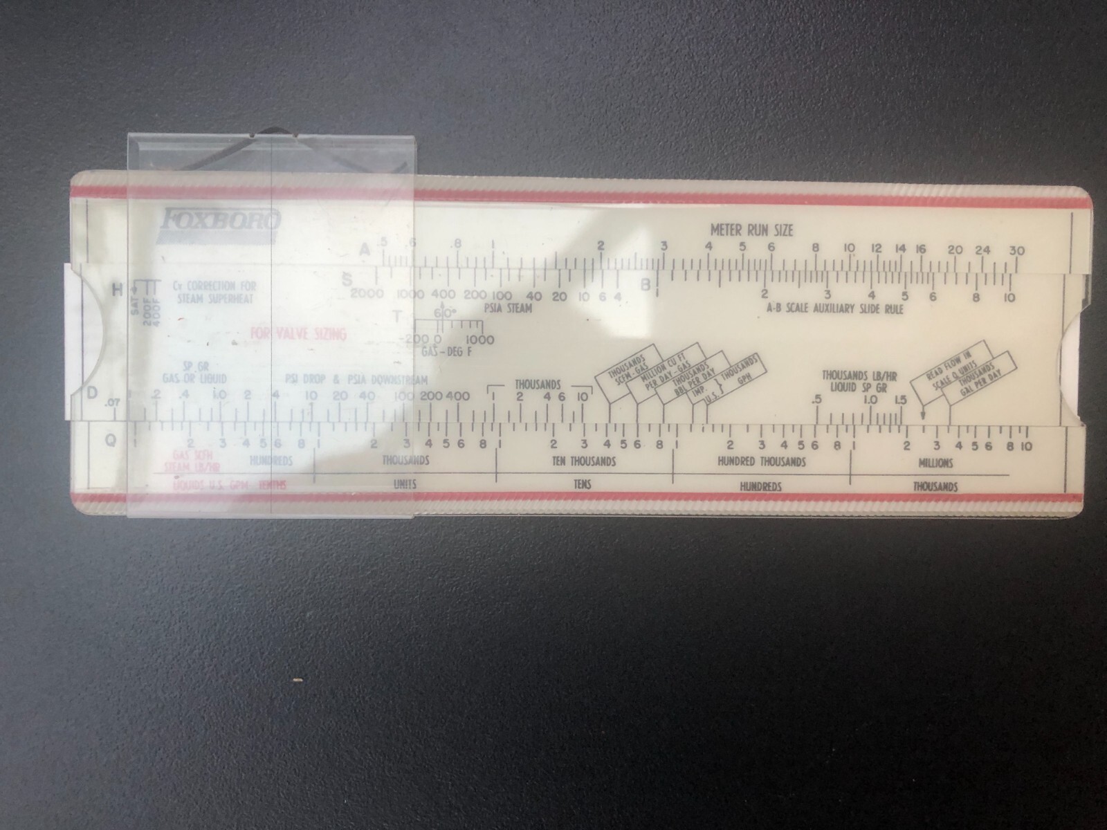 Foxboro Slide Rule Calculator Imperial 1971 Model No. PUB-19 with Case & Manual
